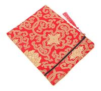 Red Silk Cloth Scripture Wrap Carrier for Documents and Buddhist Texts