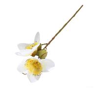 Red Silk Fabric Fake Flower 43cm Home Staging Prop(White)