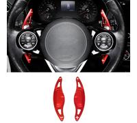 Red/Silver Aluminum Alloy Steering Wheel Paddle Shifter Extensions (2pcs) Compatible with KIA Soul 2020~2025-red