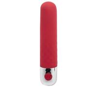 red/silver Wild Red Rose Luxury 10-Speed Rechargeable Bullet Vibrator