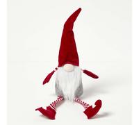 Homescapes Red Sitting Santa Gonk Christmas Decoration Homescapes Red