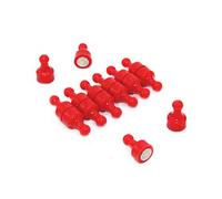 Red Skittle Magnet For Fridge, Office, Whiteboard, Noticeboard, Filing Cabinet - 12mm Dia X 20mm Tall - Pack Of 12