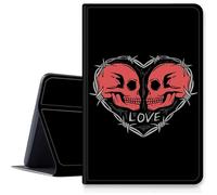 Red Skull Love Case for iPad Air 3rd Gen 2019/iPad Pro 10.5" 2017, Shockproof PU Leather Folding Adjustable Stand Case with Auto Sleep/Wake for iPad Air 3rd Generation 10.5 inch 2019