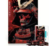 Red Skull Samurai 1000 Piece Jigsaw Puzzle for Teenagers Intellect Toy Mental Relax Quality Cut (50x75cm)