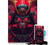 Red Skull Samurai Warrior 1000 Piece Jigsaws for Adults Puzzle Strengthen Recall Stress Relief Quality Edge Bday Surprise (50x75cm)