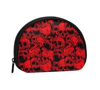Red Skulls C Coin Purse, Cute Mini Coin Purse for Women, Small Change Purse Coin Pouch