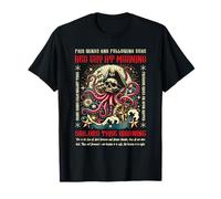 Red Sky at Morning Sailors Take Warning Pirate Design T-Shirt