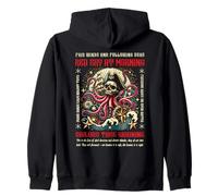 Red Sky at Morning Sailors Take Warning Pirate Design Zip Hoodie