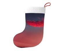 Red Sky at Night Starry Christmas Stocking 17.7", Festive Hanging Sock for Fireplace Mantel, Holiday Decorations