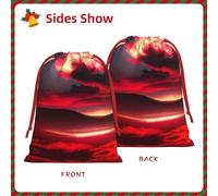 Red Sky At Night Starry Print Gift Drawstring Bag Reusable Pouch Festive Decor Party Favor Daily Storage Sack