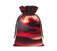 Red Sky At Night Starry Print Gift Reusable Bags Festive Drawstring Pouches Versatile Birthday Wedding Favors