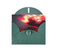 Red Sky at Night Starry Print Greeting card Blank card with envelope,Unique Designs for Festivals Invitations