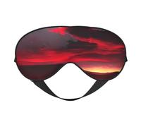 Red Sky at Night Starry Print Sleep Mask,Soft Eye Mask with Adjustable Strap for Sleeping, Travel and Relaxation