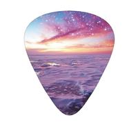 Red Sky Snow flake Professional Guitar Picks Set 12 PCS ABS Material Thin Medium Heavy with Storage Box for Guitar Ukulele