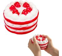 Red Slow Rising Strawberry Cake Sensory Tool, 1 Pc, 4.72"