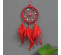 Red Small Dream Catcher with Feathers Wall Hanging Ornament Indian Style Decoration Wind Chimes for Car Home Wall Decor Home and Kitchen,Home Décor Accents, Dream Catchers