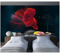 Red Small Fish Trees Flying Birds Pebbles 3D Wallpaper Luxury Home Dining Decor Paste Sofa Living Room The Wall for Bedroom Mural-250cm×170cm