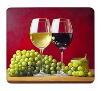 Red Small Mouse Mat 240x200x3mm, Gaming Mouse Pad with Non-Slip Rubber Base, Desk Mat with Stitched Edge, Waterproof Wear-Resistant, Mousepad for Gaming Accessories and Desk Accessories, Wine A-1875