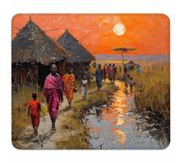 Red Small Mouse Mat 400x300mm Gaming Mouse Pad Sunset, Non-Slip Rubber Base, Waterproof Surface, Stitched Edges Mousemat, Compatible with Laser and Optical Mice Wear-Resistant, Gifts for Men J-6911