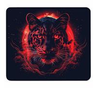 Red Small Mouse Mat 400x300mm Gaming Mouse Pad Tiger, Non-Slip Rubber Base, Waterproof Surface, Stitched Edges Mousemat, Compatible with Laser and Optical Mice Wear-Resistant, Gifts for Men 3-1220