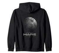Red small Planet of Mars Astronomy Mission Chart Zip Hoodie