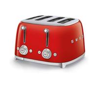 (Red) Smeg TSF03 Retro 4-Slice Toaster