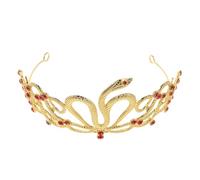 Red Snake Crown Headband Alloy Plastic Circlet for Adult Brides