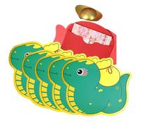 Red Snake Envelopes - 6 Chinese Snake Cartoon Money Envelopes - Red Year 2025 Snake Package, Good Luck Envelopes for New Year Wedding