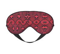Red Snake Pattern Print Satin Sleep Mask & Eye Mask | Deep Dream Sleep Masks for Women & Men | Soft Sleeping Eye Mask to Nourish Skin