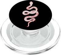 Red Snake Serpent x Flowers Minimal PopSockets PopGrip for MagSafe