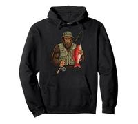 Red Snapper Bigfoot Fisher Angler Sasquatch Pullover Hoodie