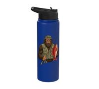 Red Snapper Bigfoot Fisher Angler Sasquatch Stainless Steel Insulated Water Bottle
