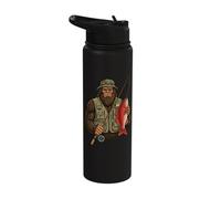 Red Snapper Bigfoot Fisher Angler Sasquatch Stainless Steel Insulated Water Bottle