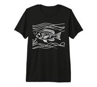 Red Snapper Line Art Fish Lover Premium T-Shirt