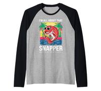 Red Snapper Whisperer Fish Lover Saltwater Fishing Ocean Raglan Baseball Tee