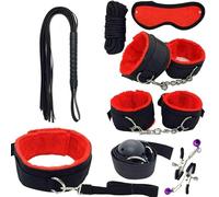 Red Soft And Comfortable Yoga Gift Set 8pcs Yoga Exercise Training Tension Belt Accessories Double Training Elastic Belt Couple Gift