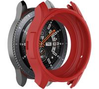 (Red) Soft Silicone Protector Case Cover Shell Protective Frame Skin for Samsung Galaxy Gear S3 Frontier & SM-R800 46mm Smart Watch