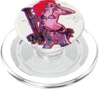 Red Sonja Ben Caldwell Comic Synthwave Queen Starlet Glitch PopSockets PopGrip for MagSafe