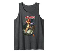 Red Sonja Mark Silvestri Comic Cover She-Devil Warrior Woman Tank Top, Men, Dark Heather Grey, Small