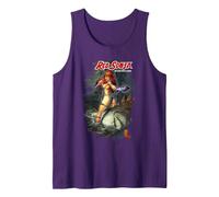 Red Sonja Mark Silvestri Comic Cover She-Devil Warrior Woman Tank Top, Men, Purple, Small