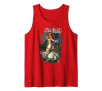 Red Sonja Mark Silvestri Comic Cover She-Devil Warrior Woman Tank Top, Men, Red, X-Large