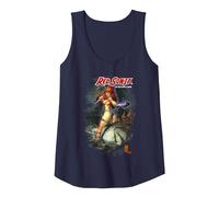 Red Sonja Mark Silvestri Comic Cover She-Devil Warrior Woman Tank Top, Women, Navy Blue, XX-Large