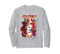 Red Sonja Matt Brooks Comic Cover Warrior Woman Pop Art Fine Long Sleeve T-Shirt