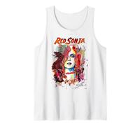Red Sonja Matt Brooks Comic Cover Warrior Woman Pop Art Fine Tank Top