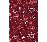 Red Space Cartoon Notebook for Kids: Cute Alien, Rocket, and Galaxy-Themed Journal for Drawing, Writing,: Fun Outer Space Activity Book - 6x9 Inches, ... for Boys, Girls, and Space Lovers of All Ages