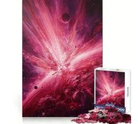Red Space Nebula Explosion 1000 Piece Jigsaw Puzzle for Teenagers Strong Logic Toy Serene Time Clear Edge Creative Gift (50x75cm)