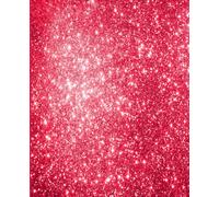 Red Sparkle - Half College Ruled Half Blank Notebook: A vivid space for sketches, notes, and spontaneous inspiration