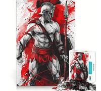 Red Spartan Jigsaw Puzzle 1000 Piece for Adults Intellect Toy Soothing Fun Precise Cut (50x75cm)