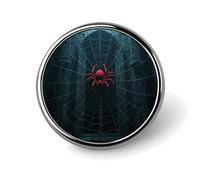 Red Spider in Castle Lapel Pin for Men Raccoon Pool Dash Fashion Brooch Pin -Cute Enamel Badges, Aluminum Alloy Metal Pinback for Hats, Shirts, Bags, Jackets & Accessories (1 Inch Round Button Pins)