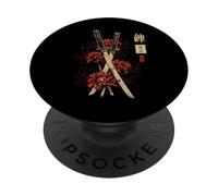 Red Spider Lily Flower Katana Sword Japanese Anime Otaku PopSockets Adhesive PopGrip